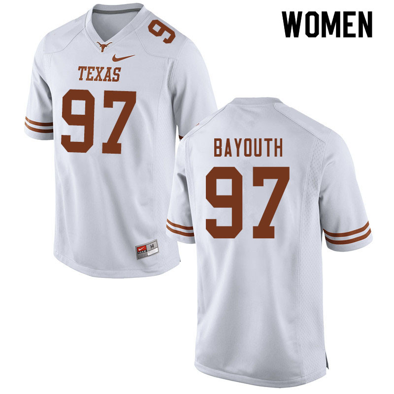 Women #97 Patrick Bayouth Texas Longhorns College Football Jerseys Sale-White